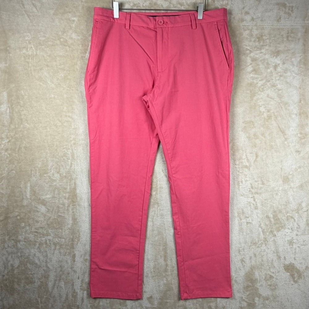 Vineyard Vines OTG On-The-Go Pants Mens 36x32 Pink Performance Chino Stretch